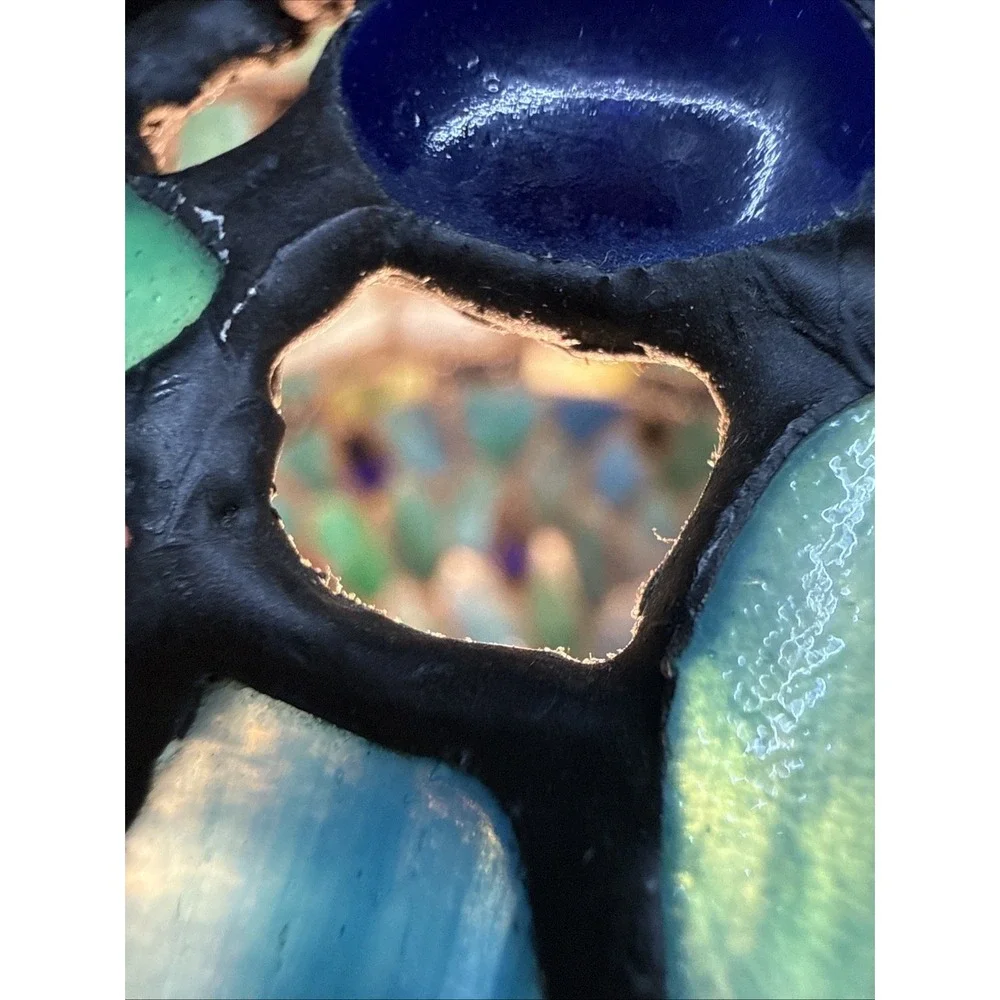 Dale Tiffany Dragonfly Motif Egg Shaped Stained Glass Accent Lamp